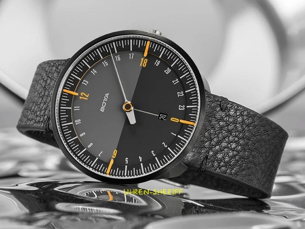 Botta UNO24 45mm Titan schwarz gelb Black Edition  Ansicht